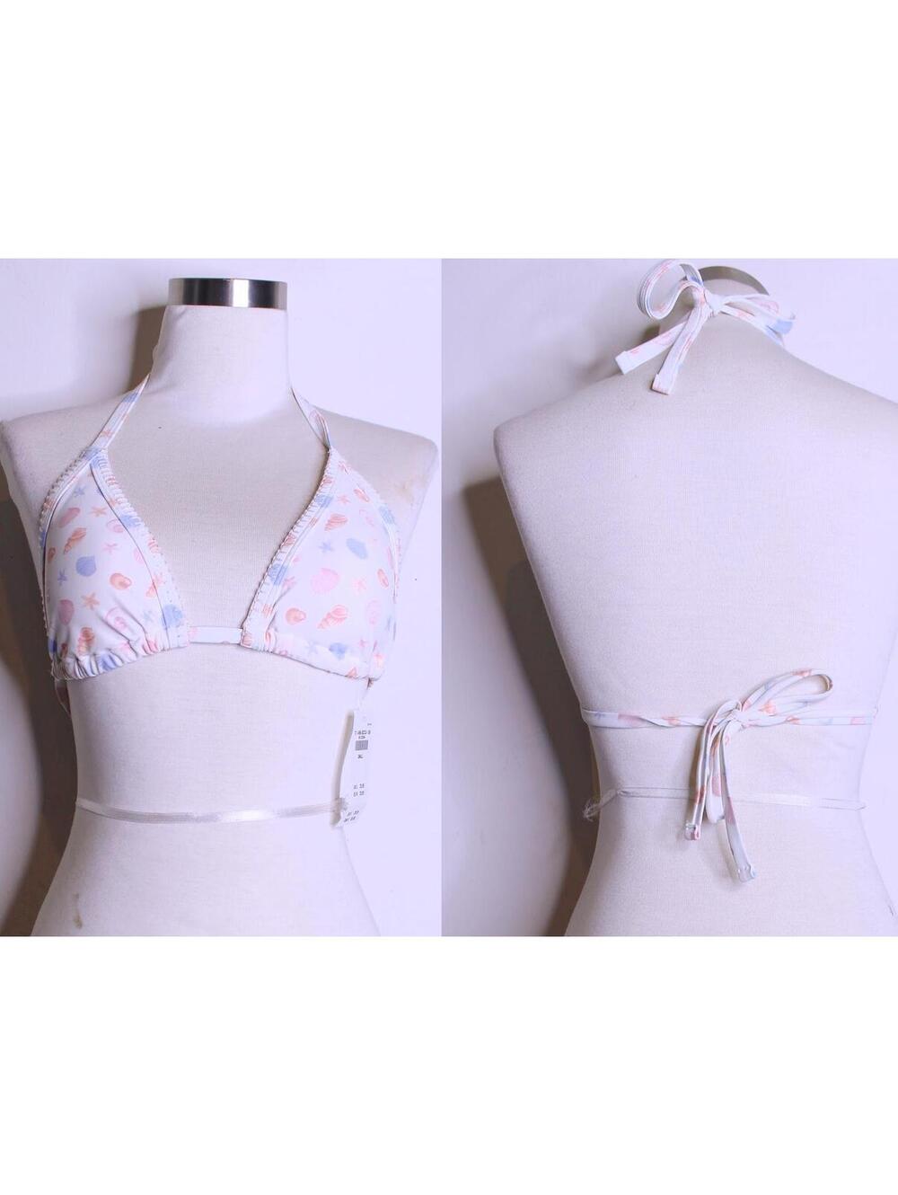 NWT Hollister White Seashell Motif Bikini Top - Small